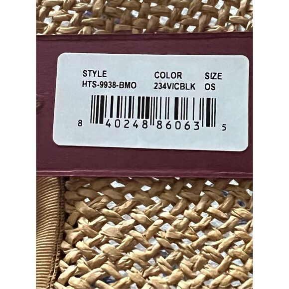 NWT $125 Bruno Magli Logo Open Weave Ribbon Band Paper Fedora Sun Hat unisex - Picture 15 of 15